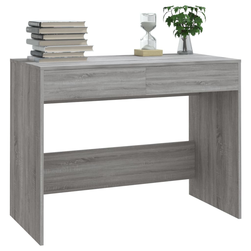 Desk 101x50x76.5 cm chipboard gray sonoma oak color