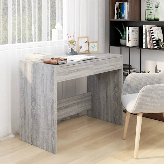 Desk 101x50x76.5 cm chipboard gray sonoma oak color