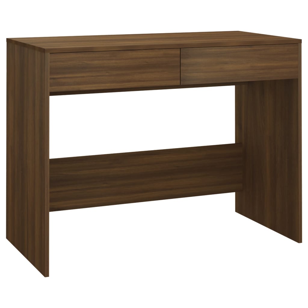 Desk 101x50x76.5 cm processed wood brown oak color