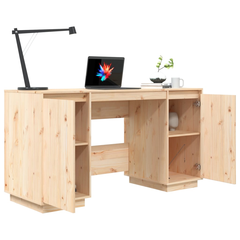 Desk 140x50x75 cm solid pine wood