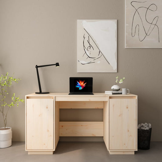 Desk 140x50x75 cm solid pine wood