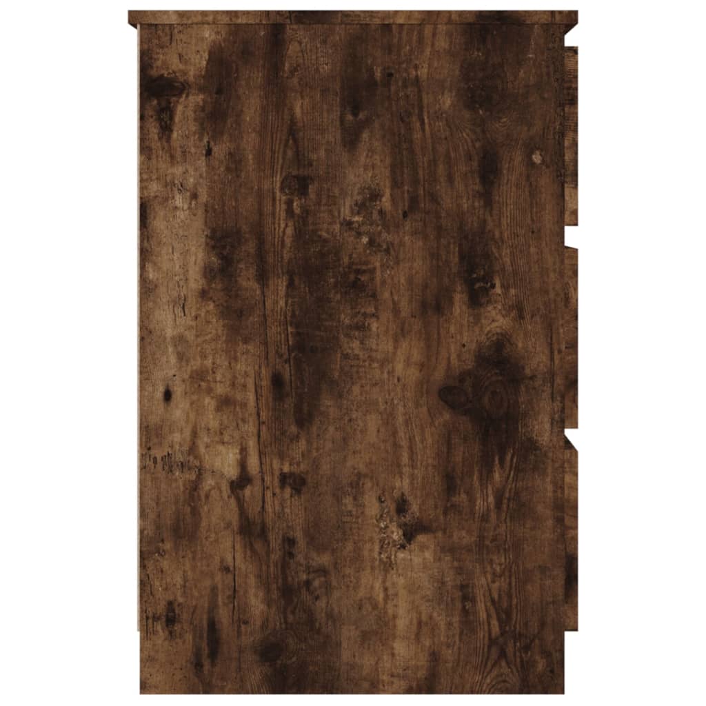 Desk 140x50x77 cm processed wood smoked oak color