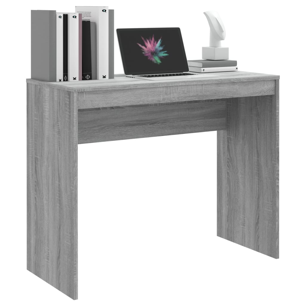 Desk 90x40x72 cm processed wood gray sonoma oak color