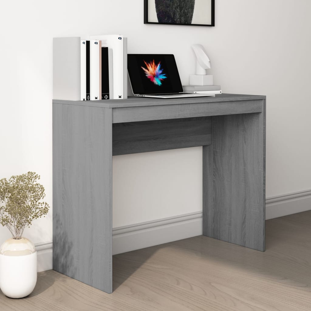 Desk 90x40x72 cm processed wood gray sonoma oak color