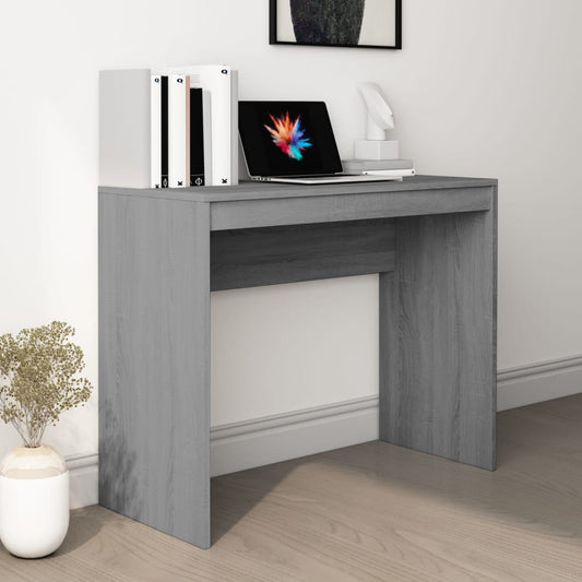 Desk 90x40x72 cm processed wood gray sonoma oak color