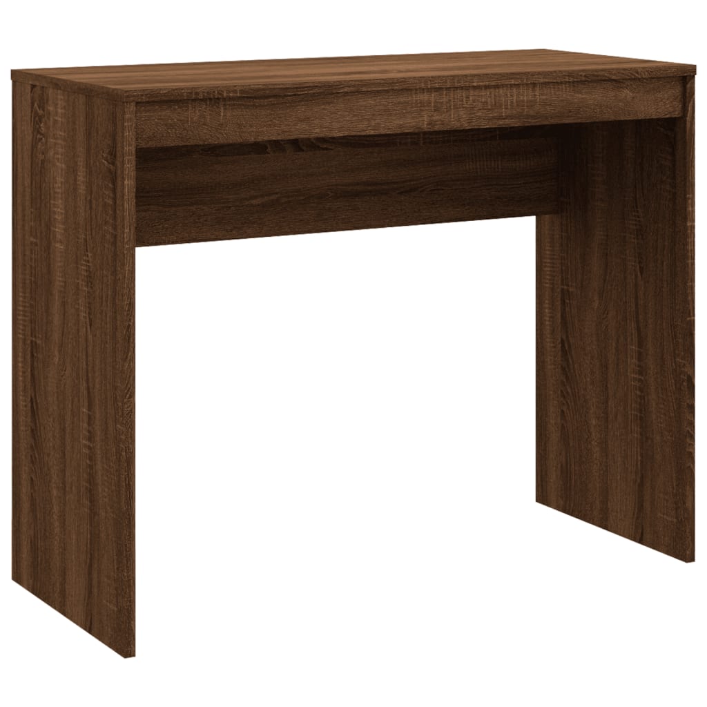Desk 90x40x72 cm processed wood brown oak color