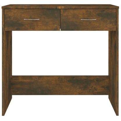 Desk 80x40x75 cm processed wood smoked oak color