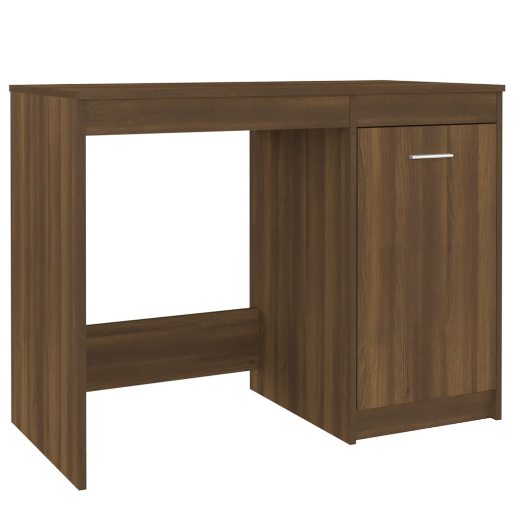 Desk 100x50x76 cm processed wood brown oak color