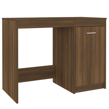 Desk 100x50x76 cm processed wood brown oak color