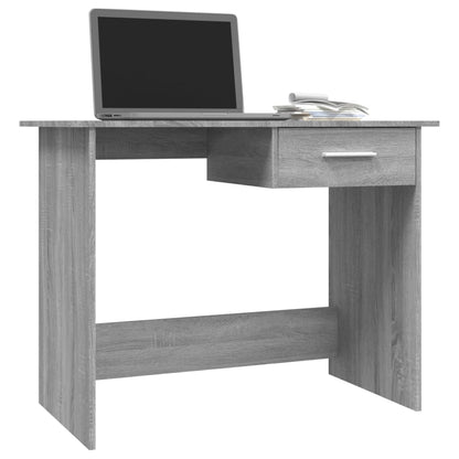 Bureau 100x50x76 cm bewerkt hout grijs sonoma eikenkleurig