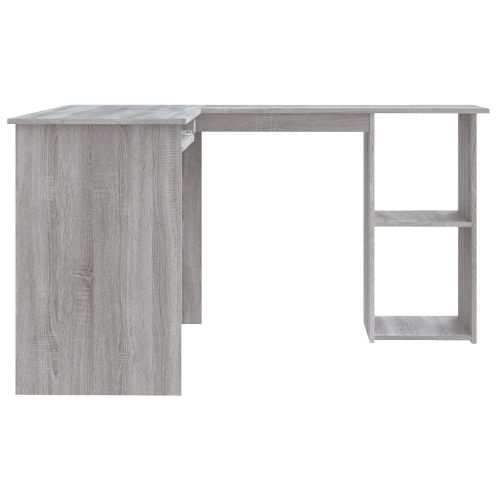 Corner desk 120x140x75 cm processed wood gray sonoma oak color