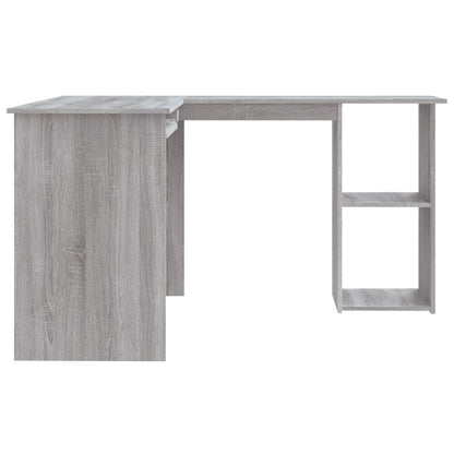 Corner desk 120x140x75 cm processed wood gray sonoma oak color