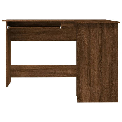 Corner desk 120x140x75 cm processed wood brown oak color