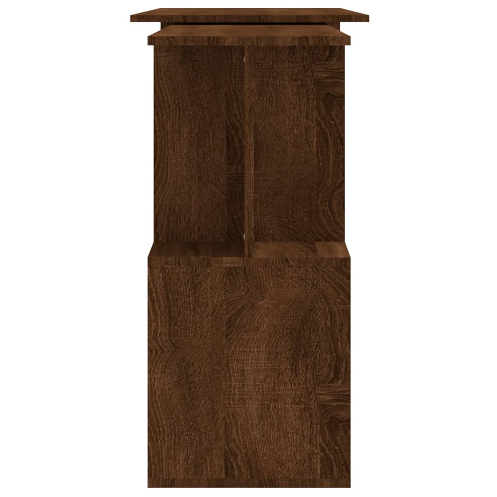 Corner desk 200x50x76 cm processed wood brown oak color