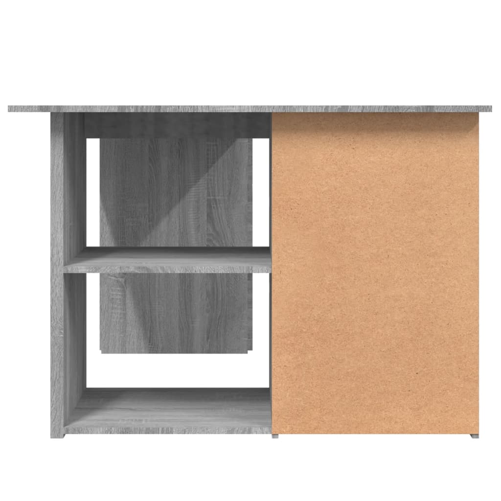 Corner desk 145x100x76 cm processed wood gray sonoma oak color