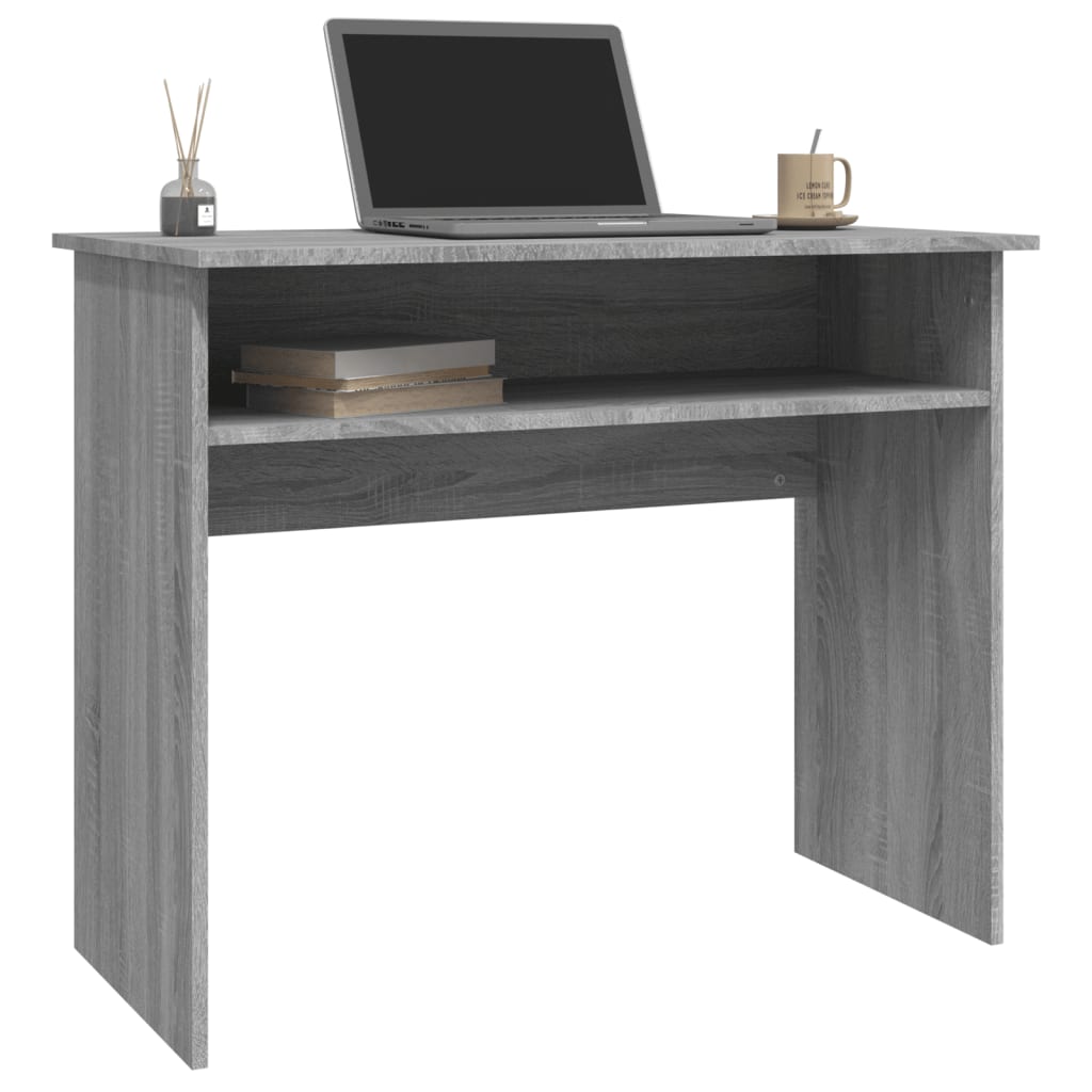 Desk 90x50x74 cm processed wood gray sonoma oak color
