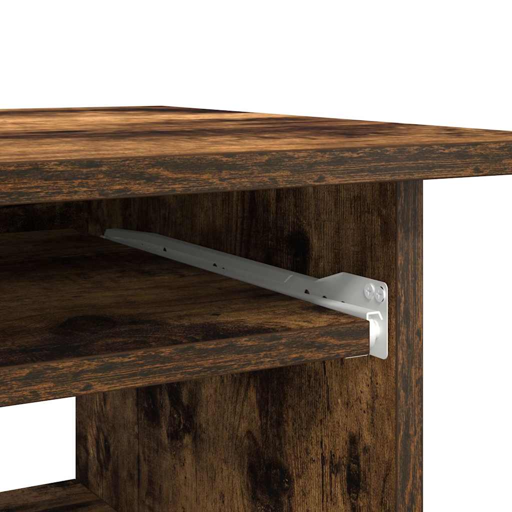 Desk 80x45x74 cm processed wood smoked oak color