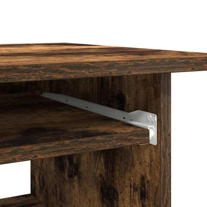 Desk 80x45x74 cm processed wood smoked oak color