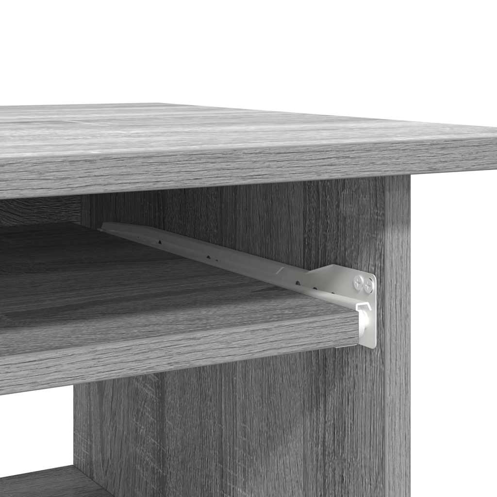 Desk 80x45x74 cm processed wood gray sonoma oak color