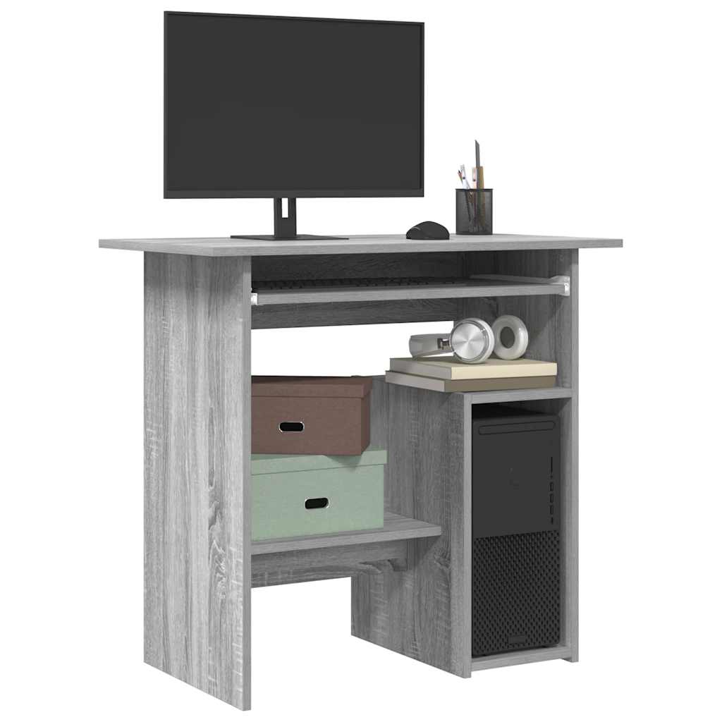 Desk 80x45x74 cm processed wood gray sonoma oak color
