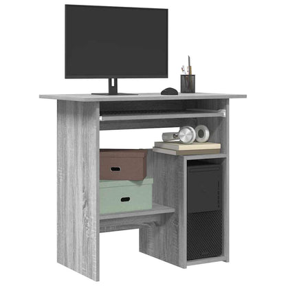 Desk 80x45x74 cm processed wood gray sonoma oak color