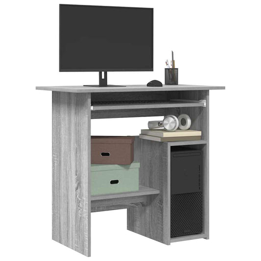 Desk 80x45x74 cm processed wood gray sonoma oak color