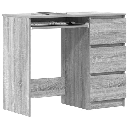 Desk 90x45x76 cm processed wood gray sonoma oak color