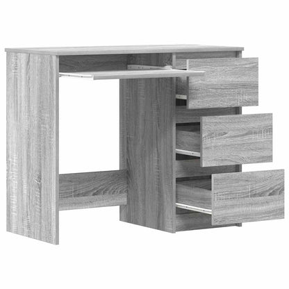 Desk 90x45x76 cm processed wood gray sonoma oak color