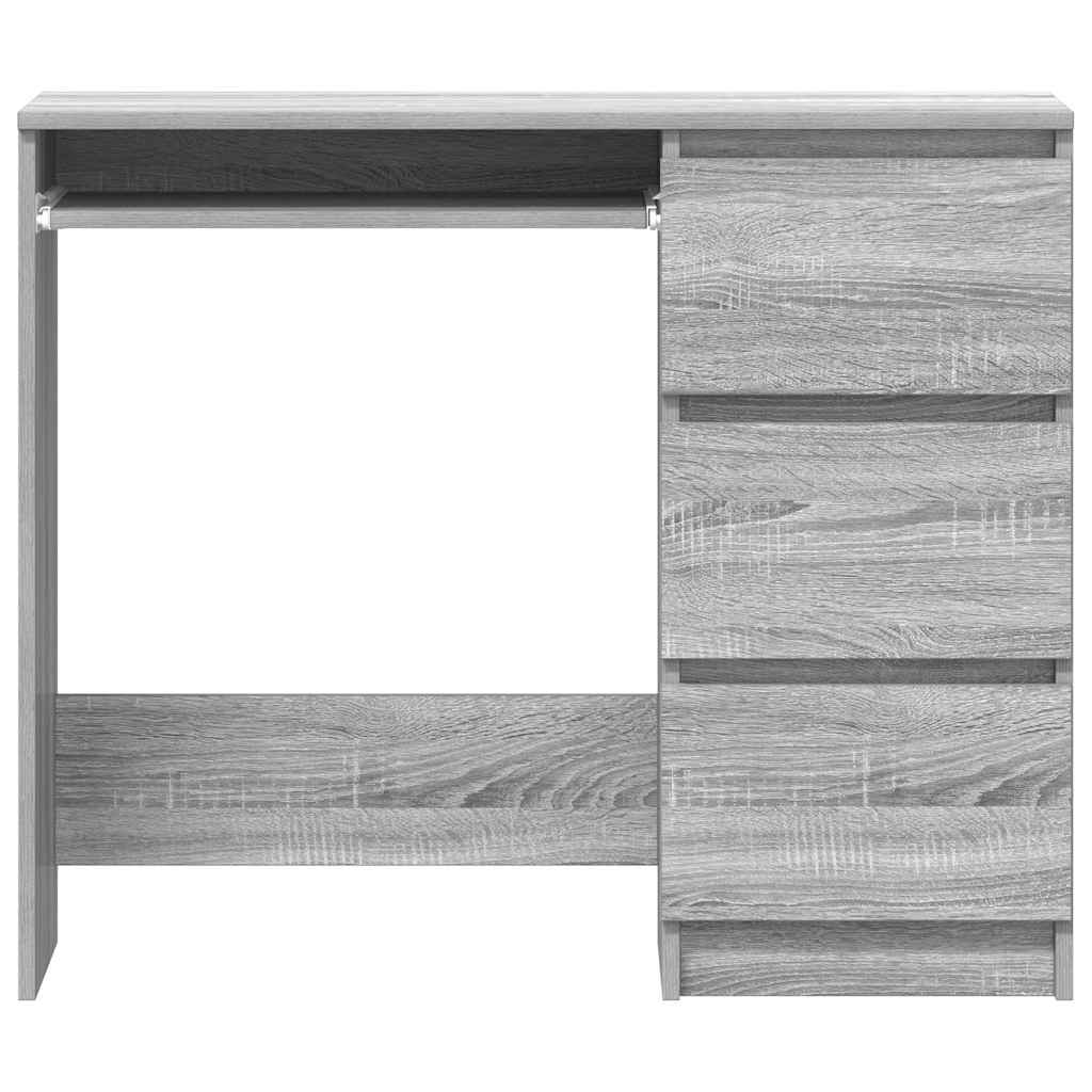 Desk 90x45x76 cm processed wood gray sonoma oak color