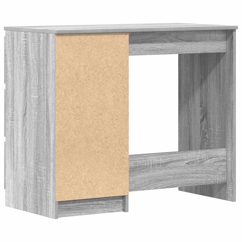 Desk 90x45x76 cm processed wood gray sonoma oak color
