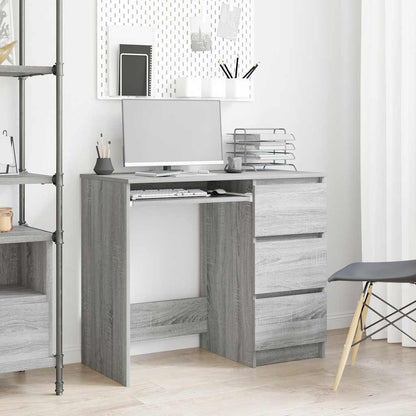Desk 90x45x76 cm processed wood gray sonoma oak color