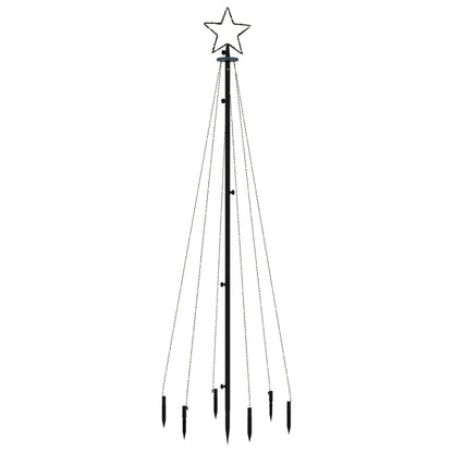 Kerstboom met grondpin 108 LED's koudwit 180 cm
