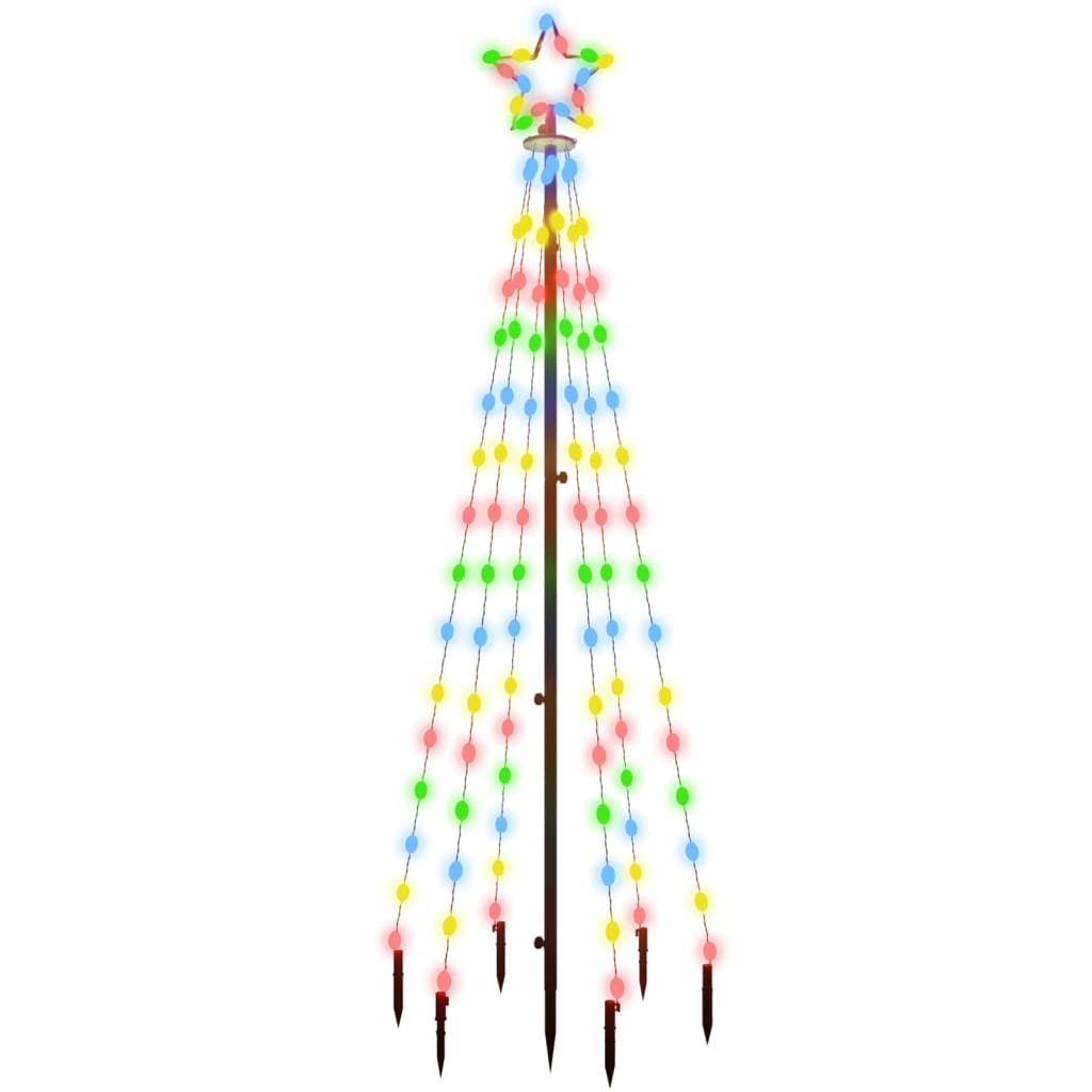 Kerstboom met grondpin 108 LED's meerkleurig 180 cm