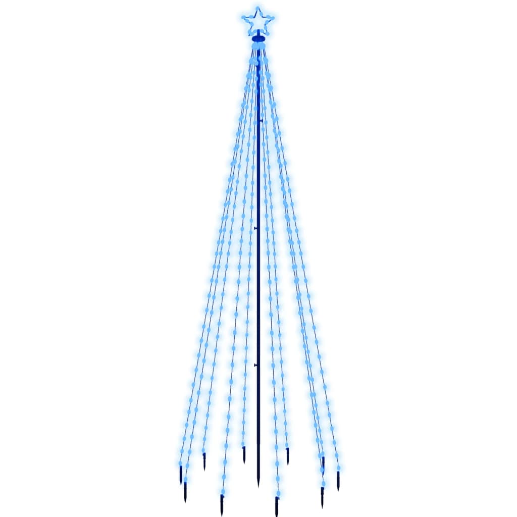 Christmas tree with ground spike 310 LEDs blue 300 cm