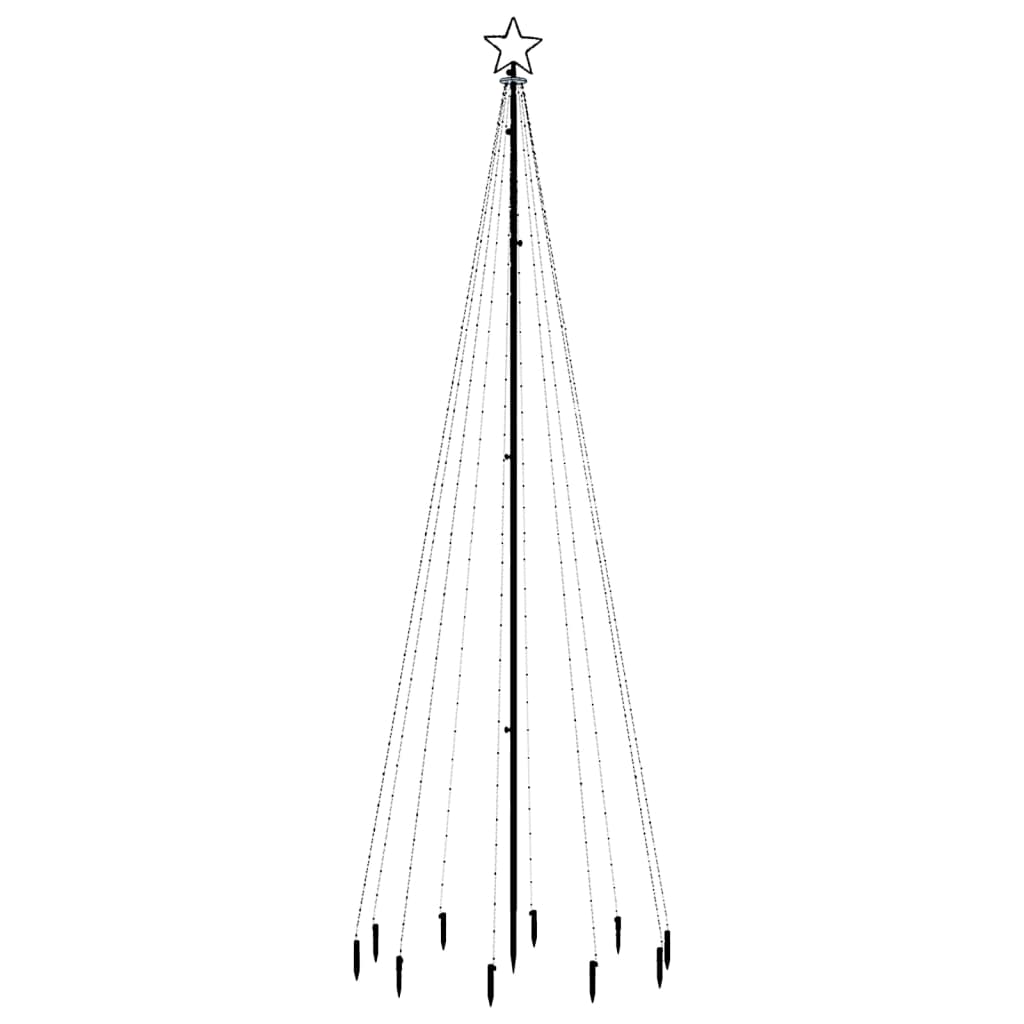 Christmas tree with ground spike 310 LEDs blue 300 cm