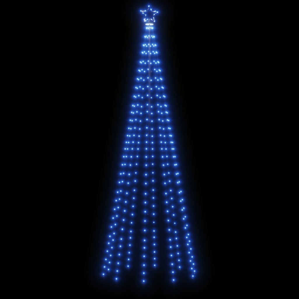 Christmas tree with ground spike 310 LEDs blue 300 cm