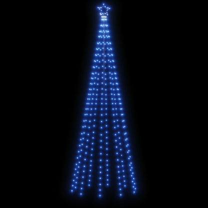 Christmas tree with ground spike 310 LEDs blue 300 cm