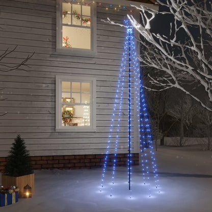 Christmas tree with ground spike 310 LEDs blue 300 cm