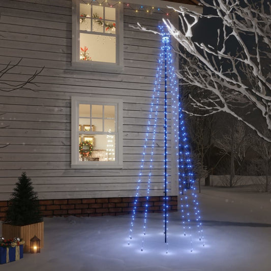 Christmas tree with ground spike 310 LEDs blue 300 cm