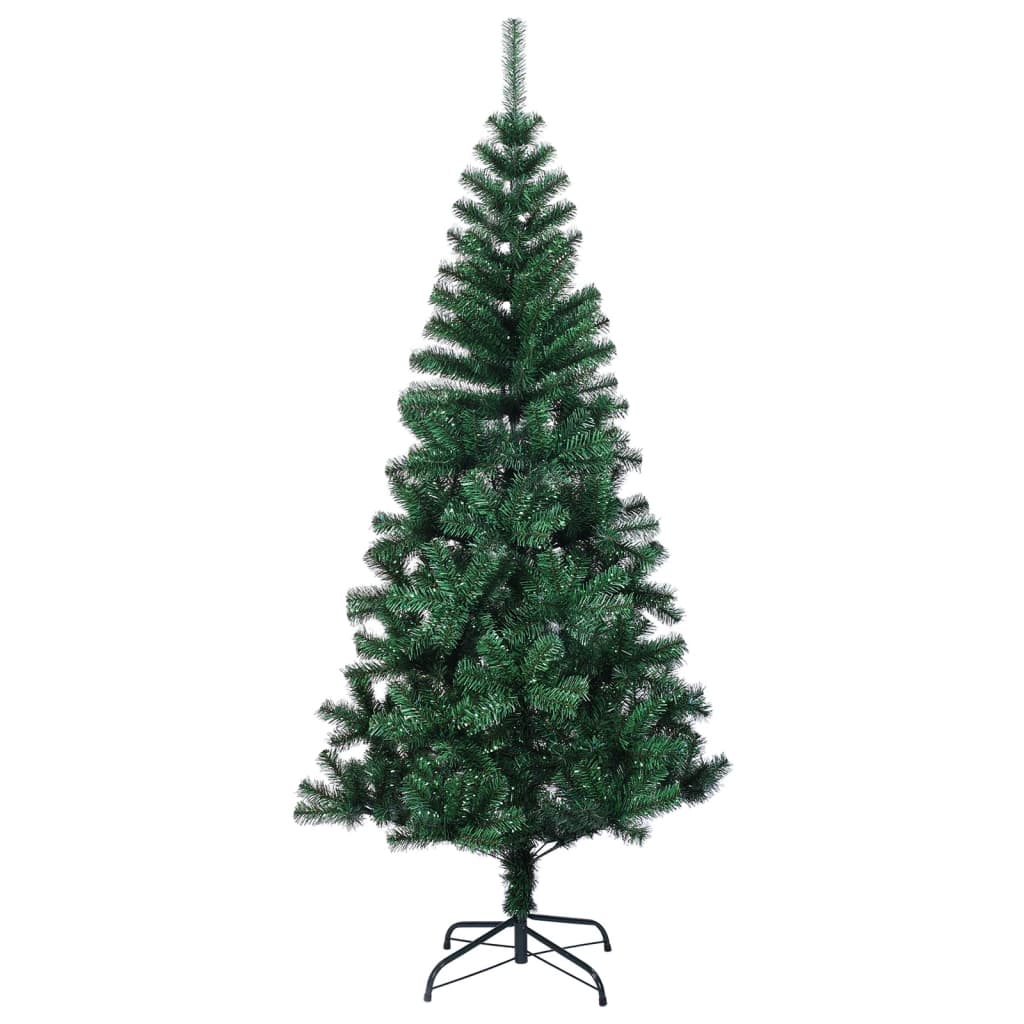 Kunstkerstboom met iriserende uiteinden 120 cm PVC groen