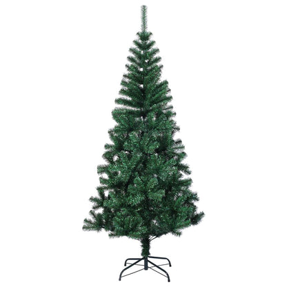 Kunstkerstboom met iriserende uiteinden 120 cm PVC groen