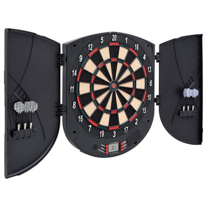Electric dartboard with darts polypropylene black