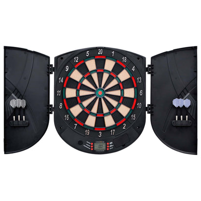 Electric dartboard with darts polypropylene black