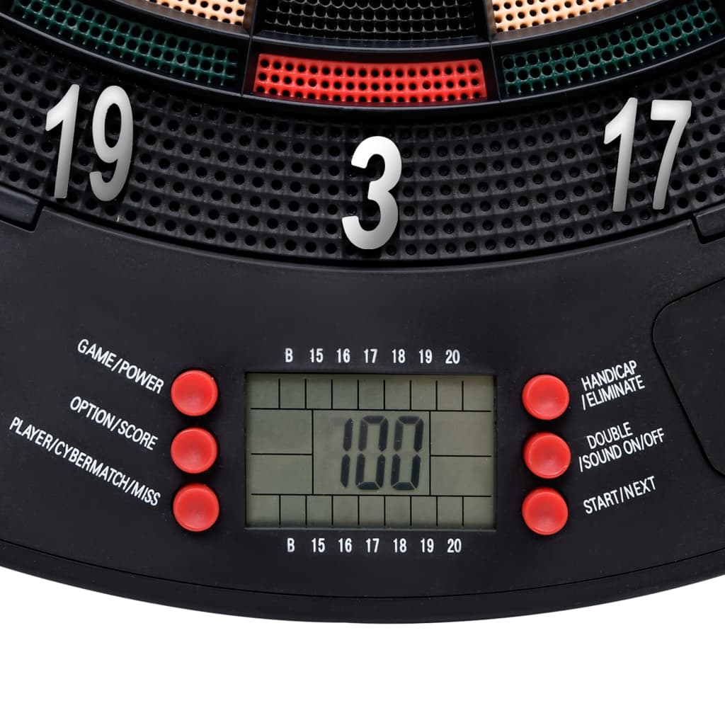 Electric dartboard with darts polypropylene black