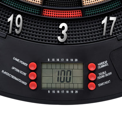 Electric dartboard with darts polypropylene black