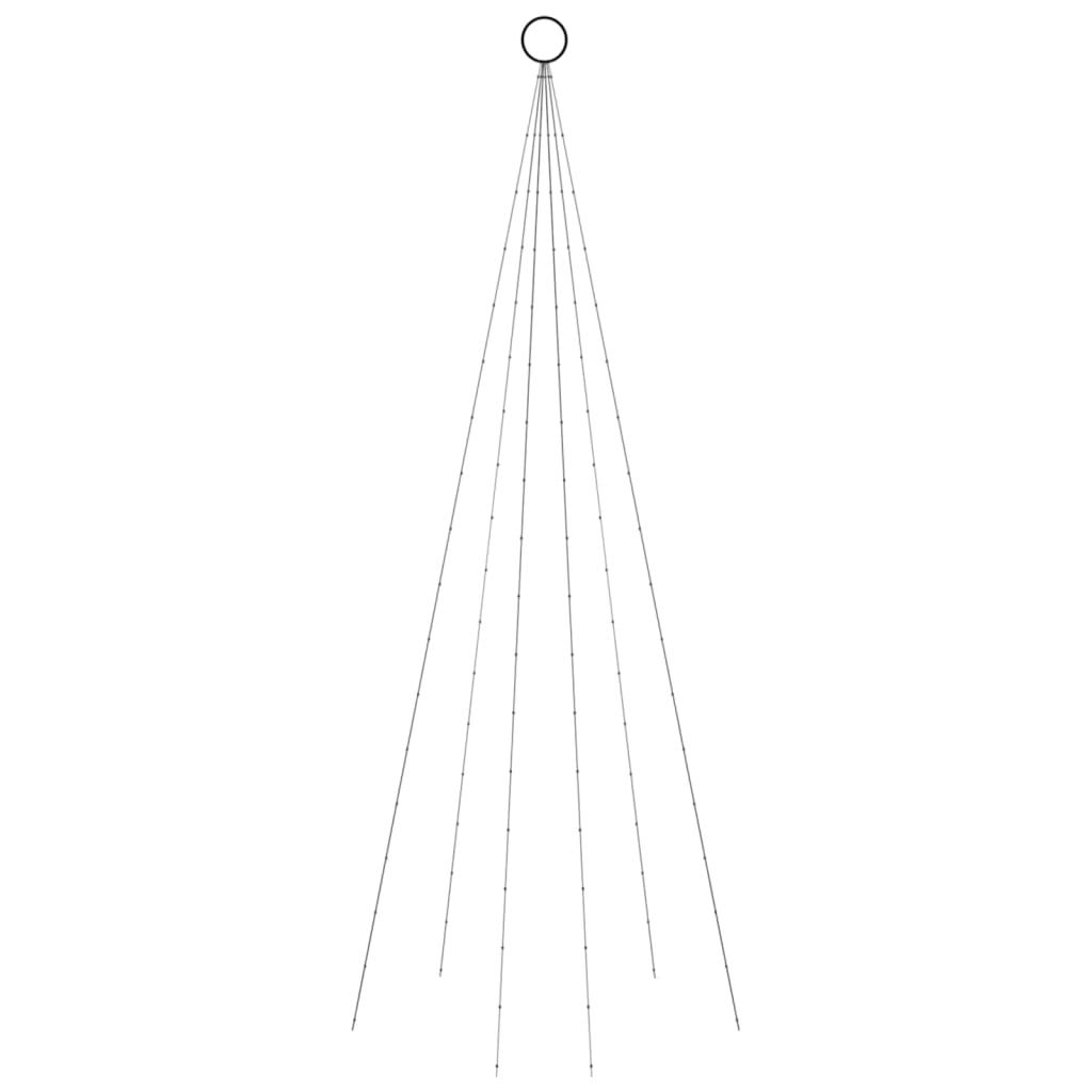 Fahnenmast Weihnachtsbaum 108 LEDs blau 180 cm