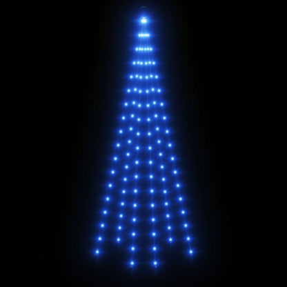 Fahnenmast Weihnachtsbaum 108 LEDs blau 180 cm