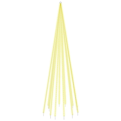 Vlaggenmast kerstboom 732 LED's warmwit 500 cm