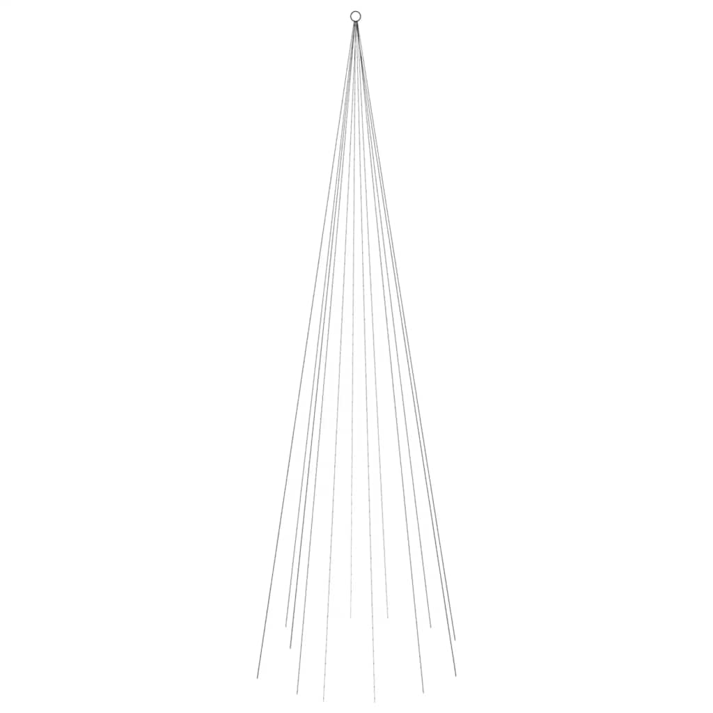 Vlaggenmast kerstboom 732 LED's warmwit 500 cm