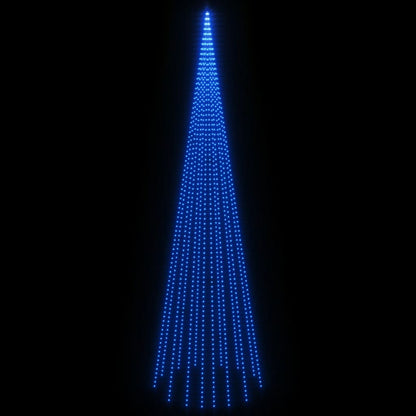 Vlaggenmast kerstboom 1134 LED's blauw 800 cm
